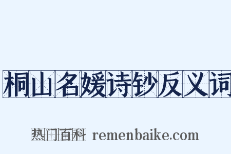 桐山名媛诗钞反义词是什么意思的图片